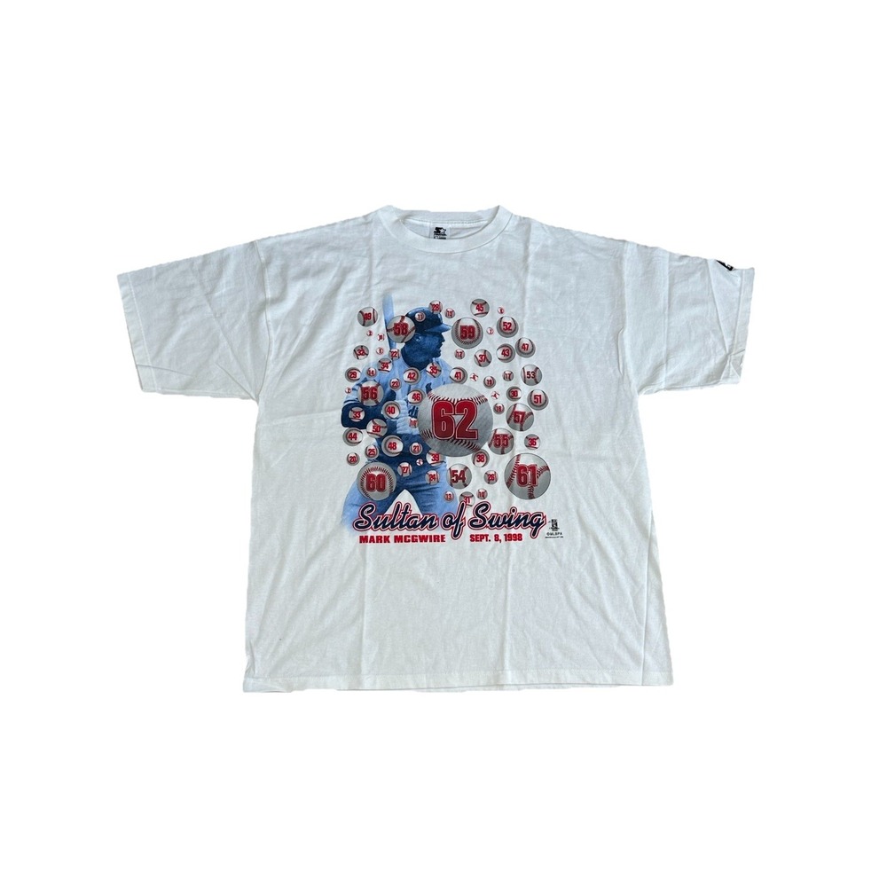 Vintage Mark McGwire Cardinals Sultan Of Swing Starter T Shirt Size‎ XL